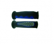 PAIRE DE POIGNEES CAOUTCHOUC - KOSO NOIR / BLEU